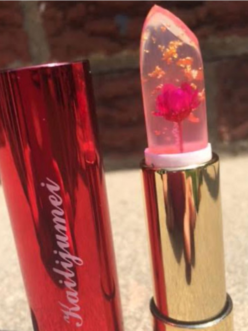 Kailijumei Flower Jelly Lip Stain, PH Adjusting Lip Tint, Shade Flame Red, NIB